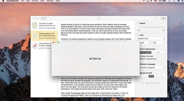 Speed Reader Mac