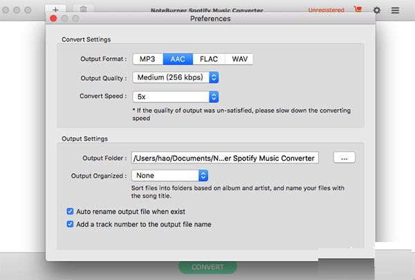 NoteBurner Spotify Converter Mac