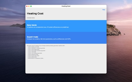 Heating Cost Mac截图
