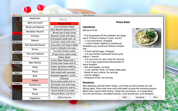 Tasty Recipes Mac截图