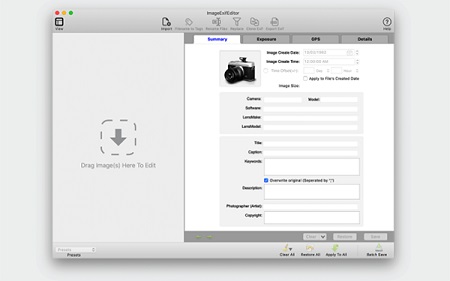 Image Exif Editor Mac