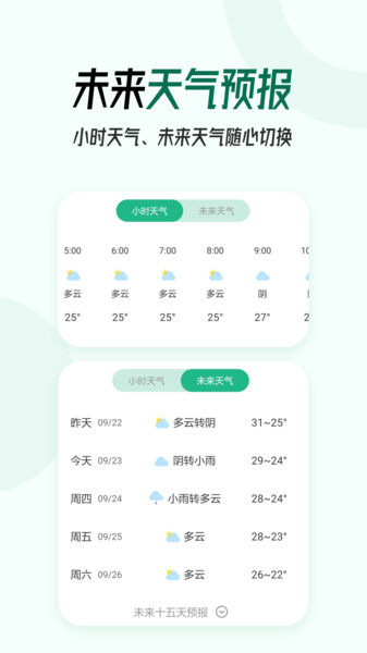 本地天气实时预报