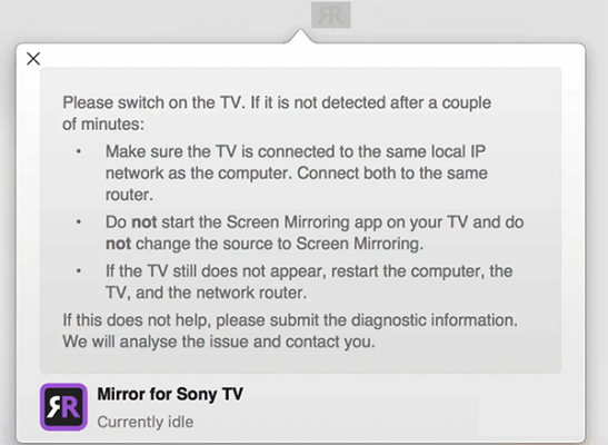 Mirror for Sony TV MAC