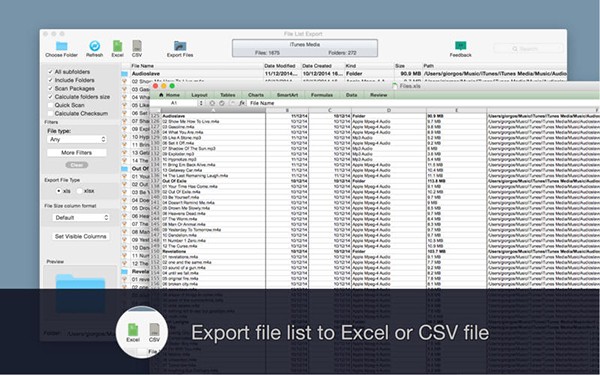 File List Export Mac