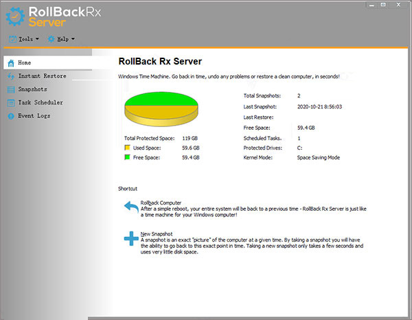 windows Server备份还原RollBack Rx Server