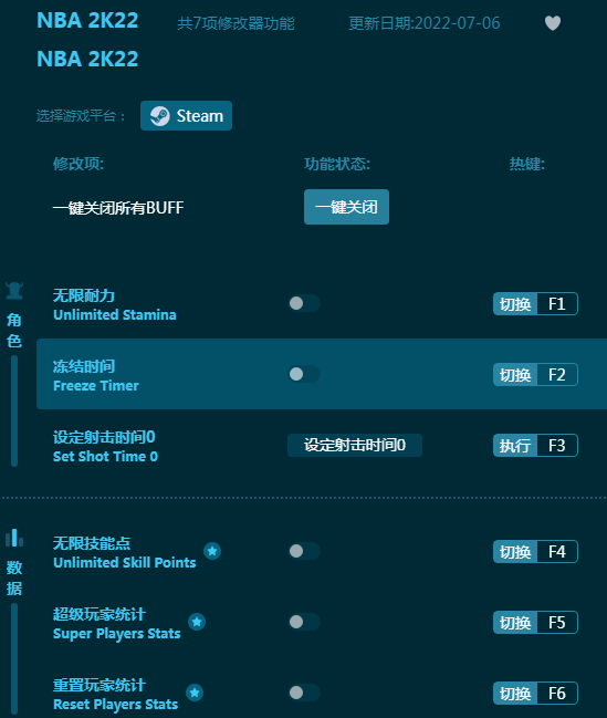 NBA 2K22修改器最新版截图