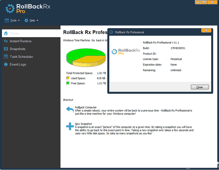 RollBack Rx强大系统备份还原工具截图