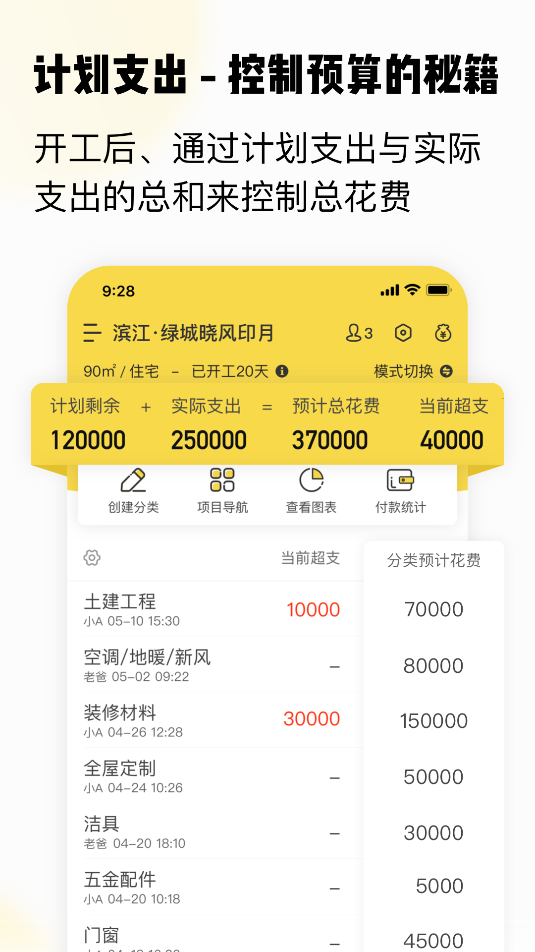 初创装修记账