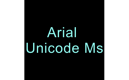  Arial unicode ms font first LOGO