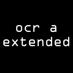 ocr a extended字体