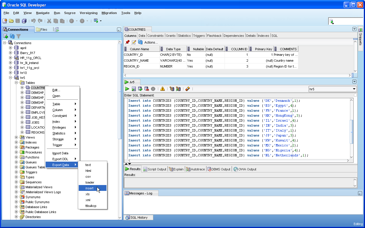 Oracle SQL Developer