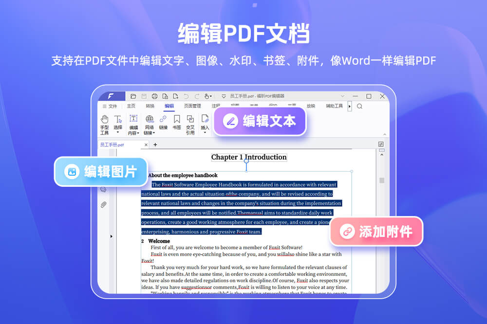 福昕pdf编辑器段首LOGO