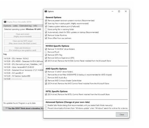 Display Driver Uninstaller(DDU)顯卡驅(qū)動卸載工具截圖