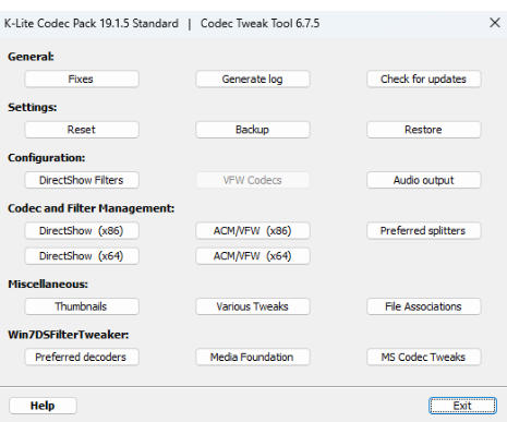 K-Lite Codec Pack